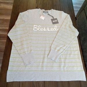 Plus size "blessed " knit sweater